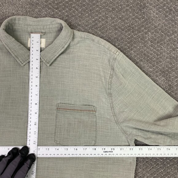 Marine Layer Selvage Shirt Men's Large Gray Button Up Down Long Sleeve Stretch - Picture 7 of 12